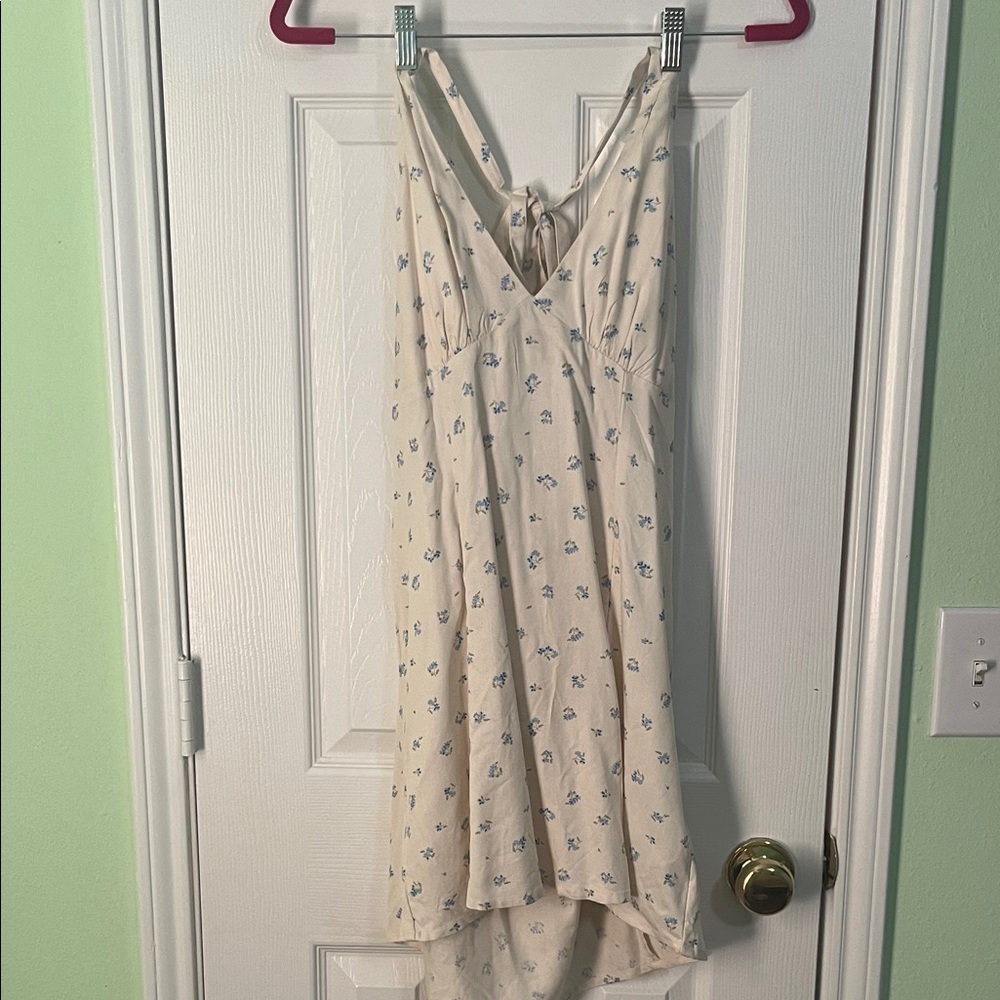 Cotton On Cream and Blue Floral Mini Dress